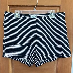 Hiho Navy and White Striped Shorts